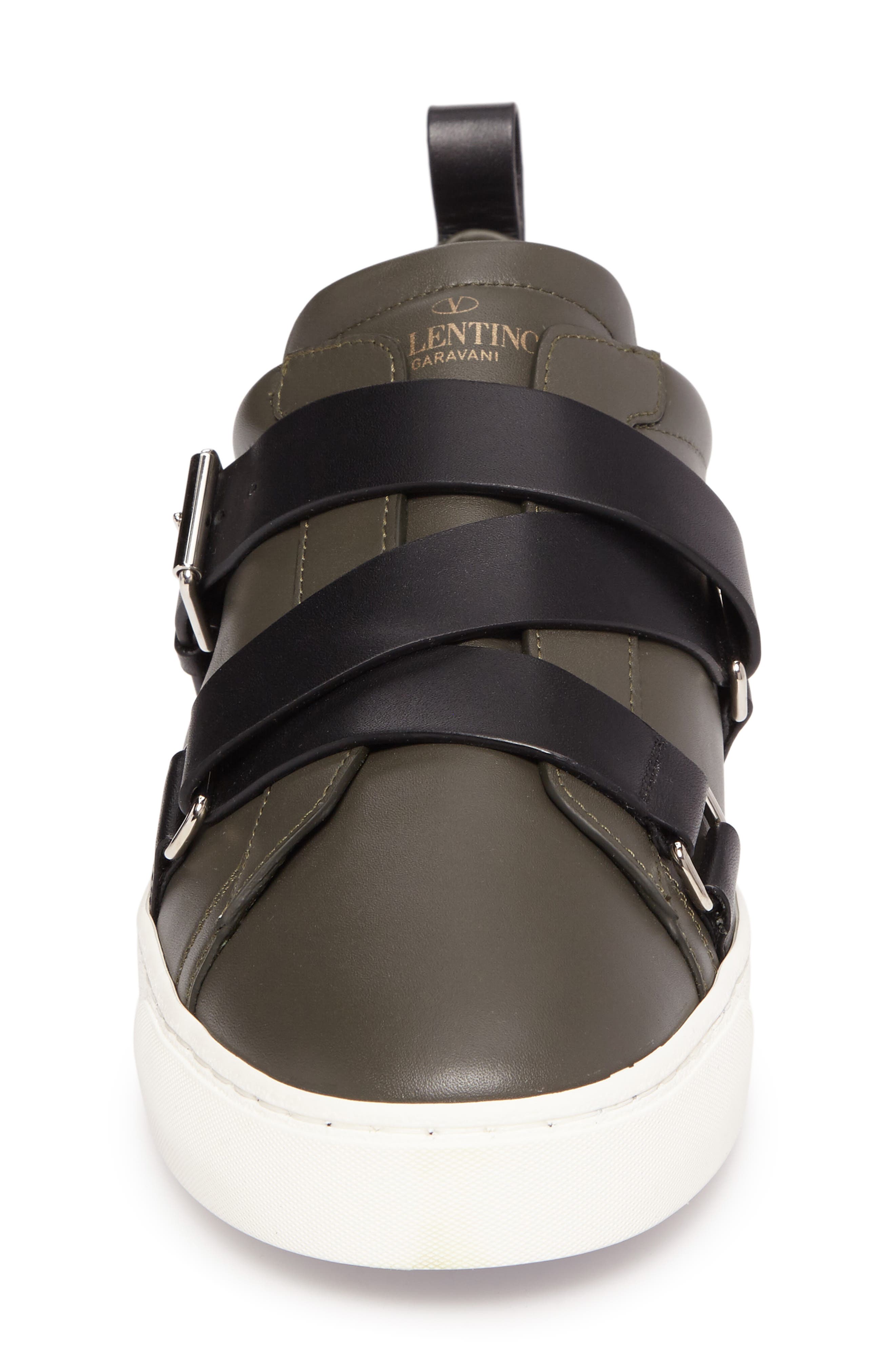 Valentino Garavani V-Punk Buckle Strap Sneaker, Alternate, color, 