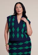 ELOQUII Intarsia Sweater Vest