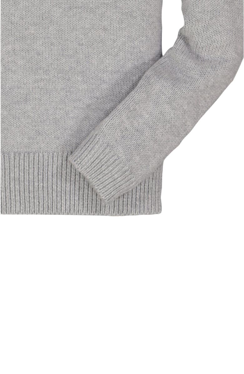 Hope & Henry Baby Girls' Organic Ruffle Rib Knit Sweater Top, Infant, Alternate, color, Gray Heather