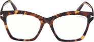 TOM FORD 53mm Square Blue Light Blocking Optical Glasses