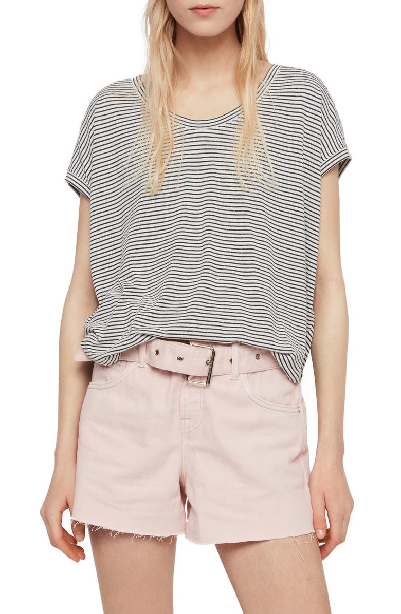 AllSaints Brea Stripe Tee, Main, color,