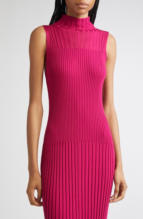 Proenza Schouler Maia Rib Midi Tank Dress In Pink