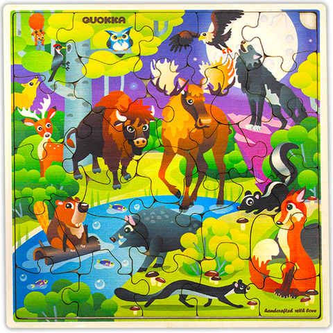 Wooden Puzzles for Kids - 28-Piece Jigsaw Puzzles for Toddlers