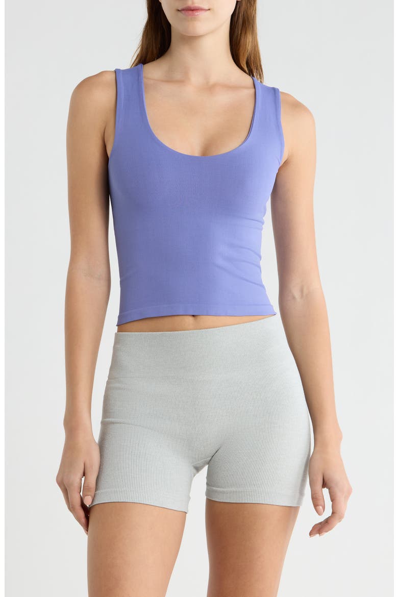 Clean Lines Seamless Crop Muscle Tank, Main, color, PERI