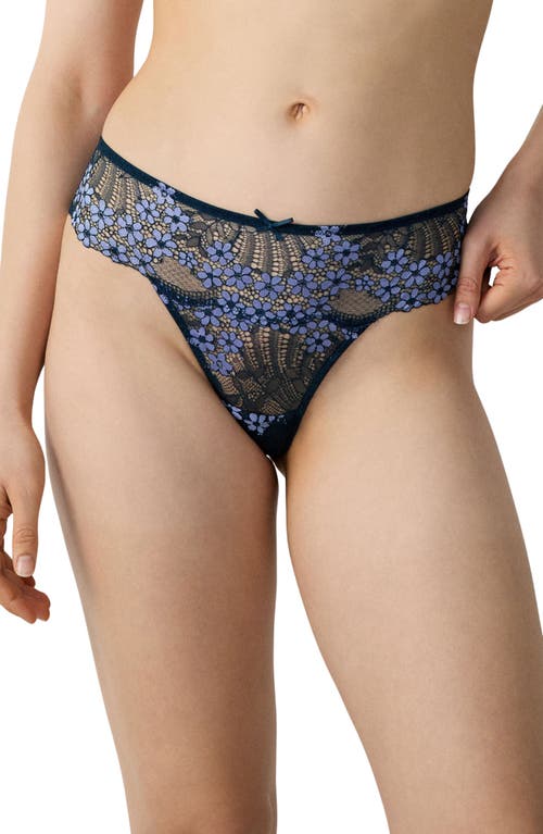 Etam Somptueuse Thong In Night Blue