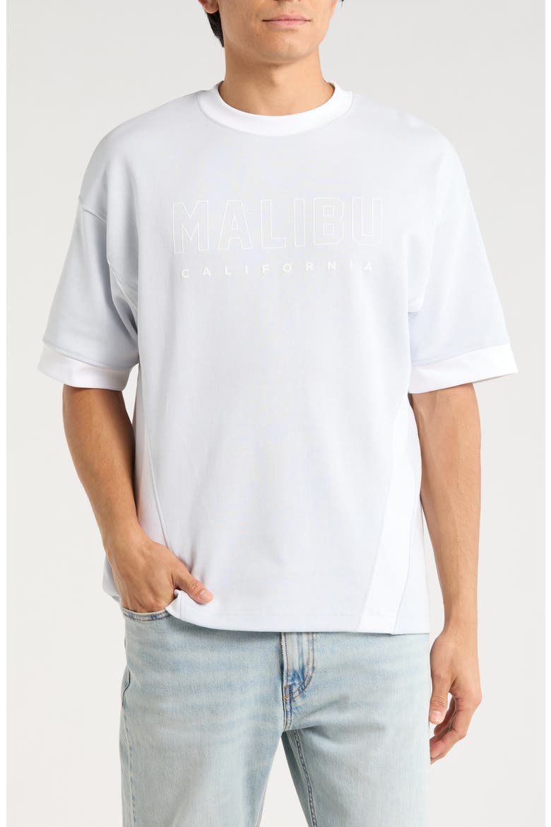 Relaxed Fit Knit T-Shirt, Main, color, LIGHT BLUE