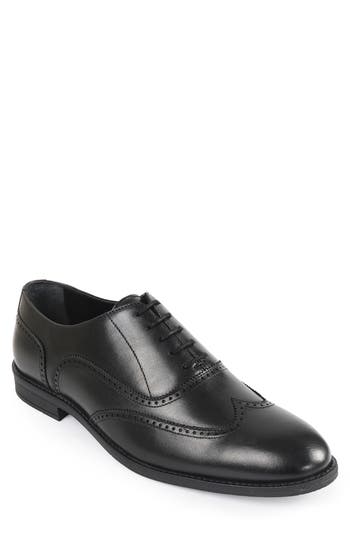 Macnola Maryland Brogue Wingtip Oxofrd In Black