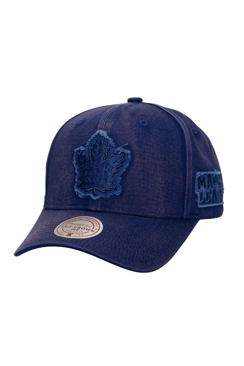 Men's Mitchell & Ness  Navy Toronto Maple Leafs Downtown Snow Wash Pro-Crown Adjustable Hat, Main, color, Navy