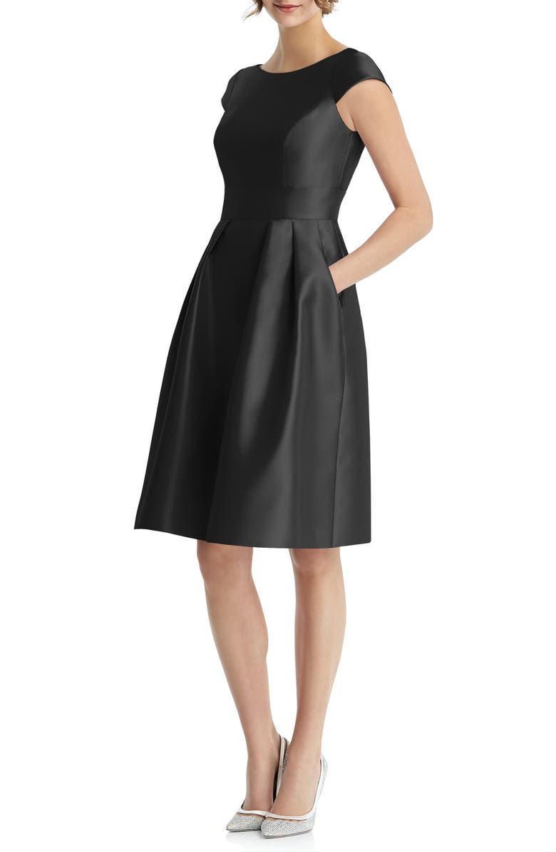 Alfred Sung Cap Sleeve Cocktail Dress, Main, color,