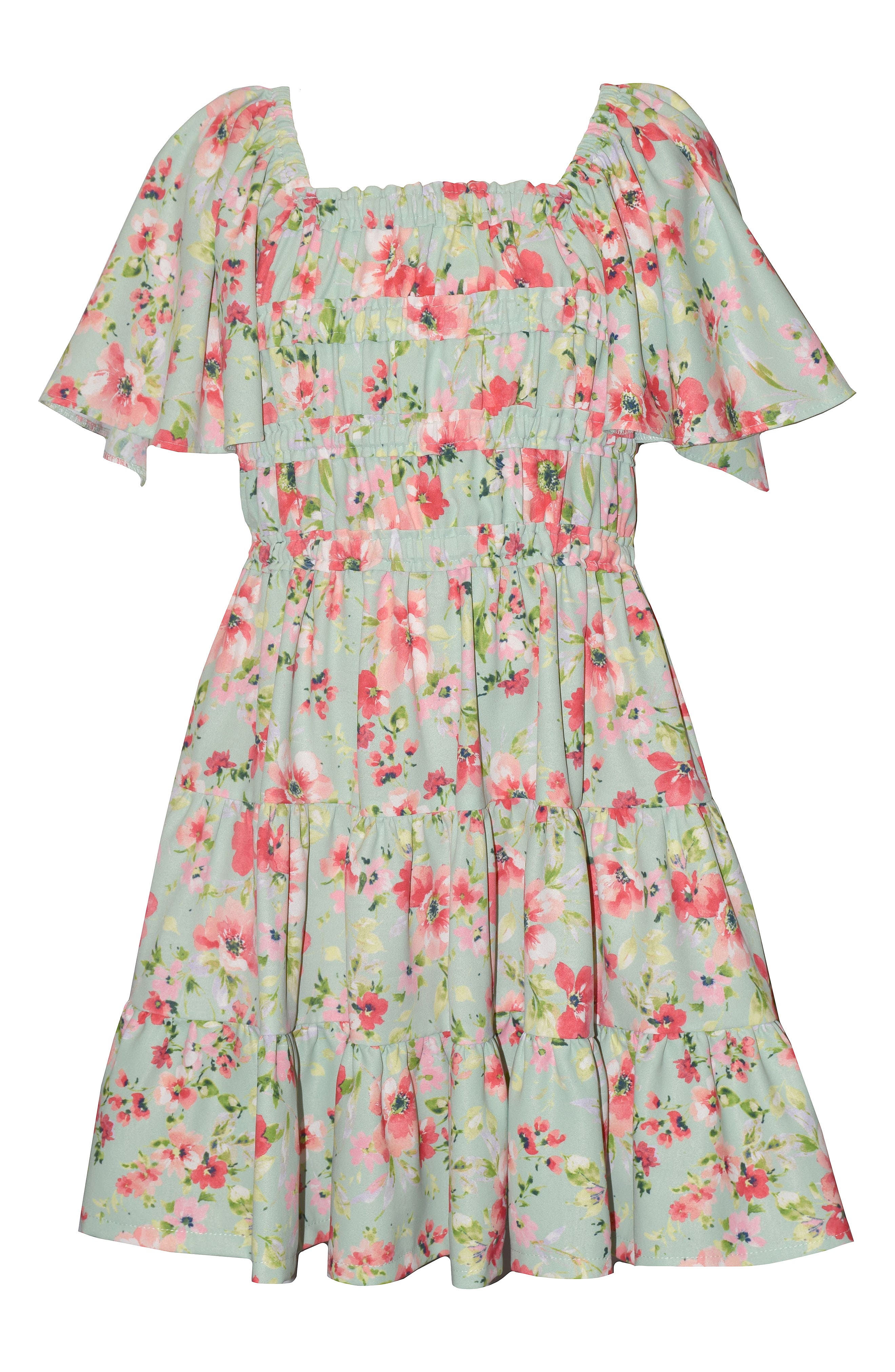 Iris & Ivy Kids' Angel Sleeve Floral Dress