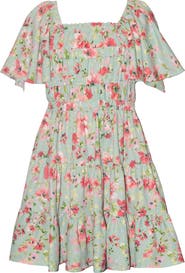 Iris & Ivy Kids' Angel Sleeve Floral Dress