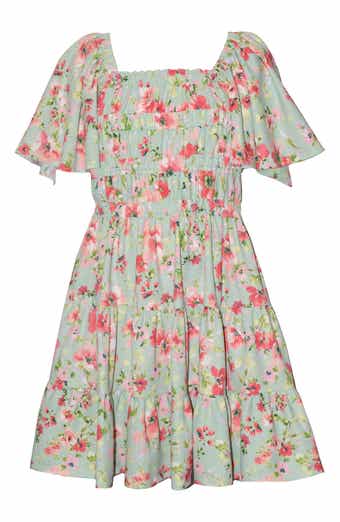 Iris & Ivy Kids' Angel Sleeve Floral Dress