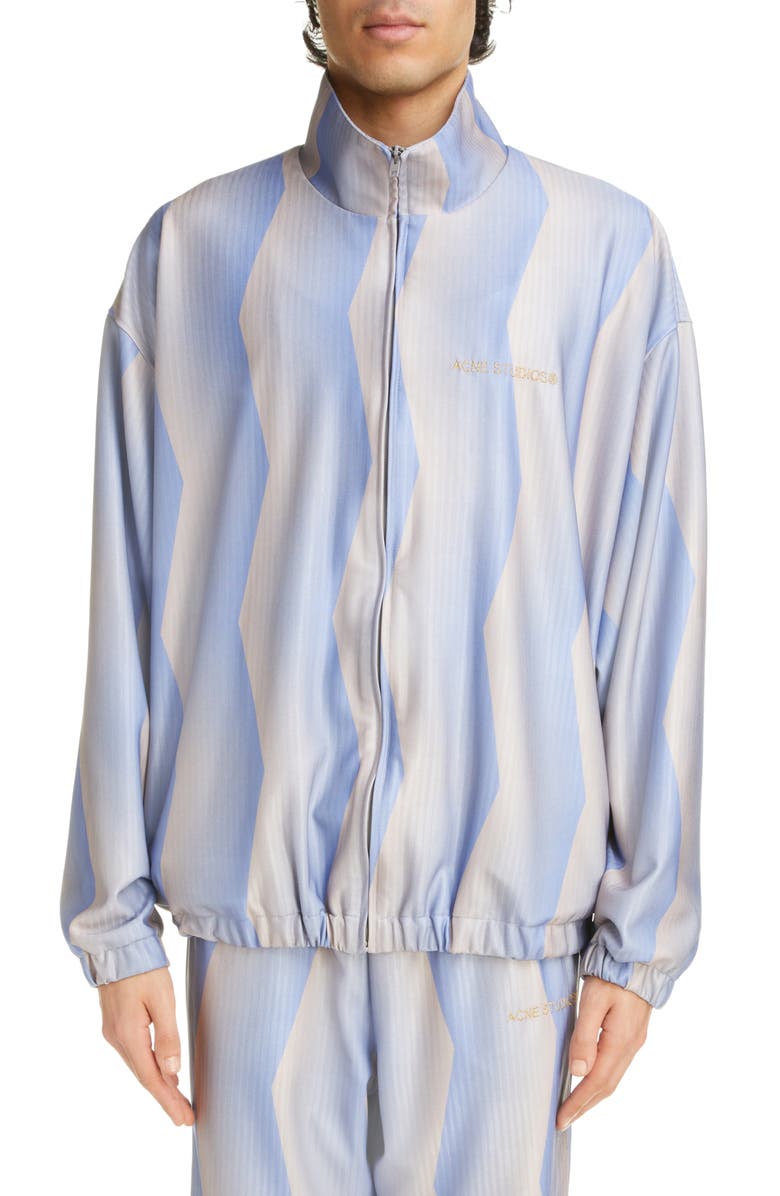 Acne Studios Sublimation Stripe Nylon Stretch Jacquard Jacket, Main, color, 