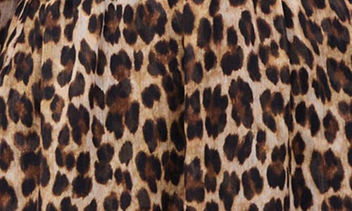Mango Leopard-print Flared Dress Brown