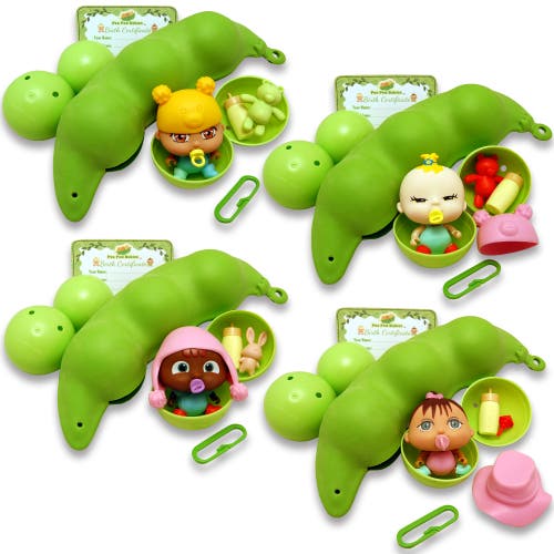 Pea Pod Babies Mystery Surprise 4 Pack Mini Dolls, 3+ in Multicolored  product