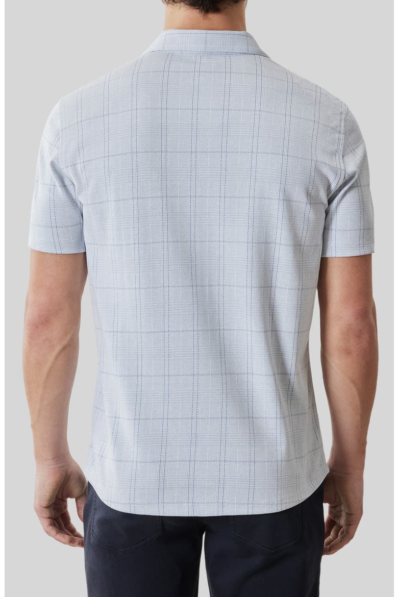 Allister Short Sleeve Knit Button-Up Shirt, Alternate, color, POWDER BLUE
