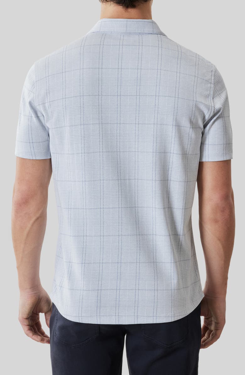 Robert Barakett Allister Short Sleeve Knit Button-Up Shirt, Alternate, color, Powder Blue