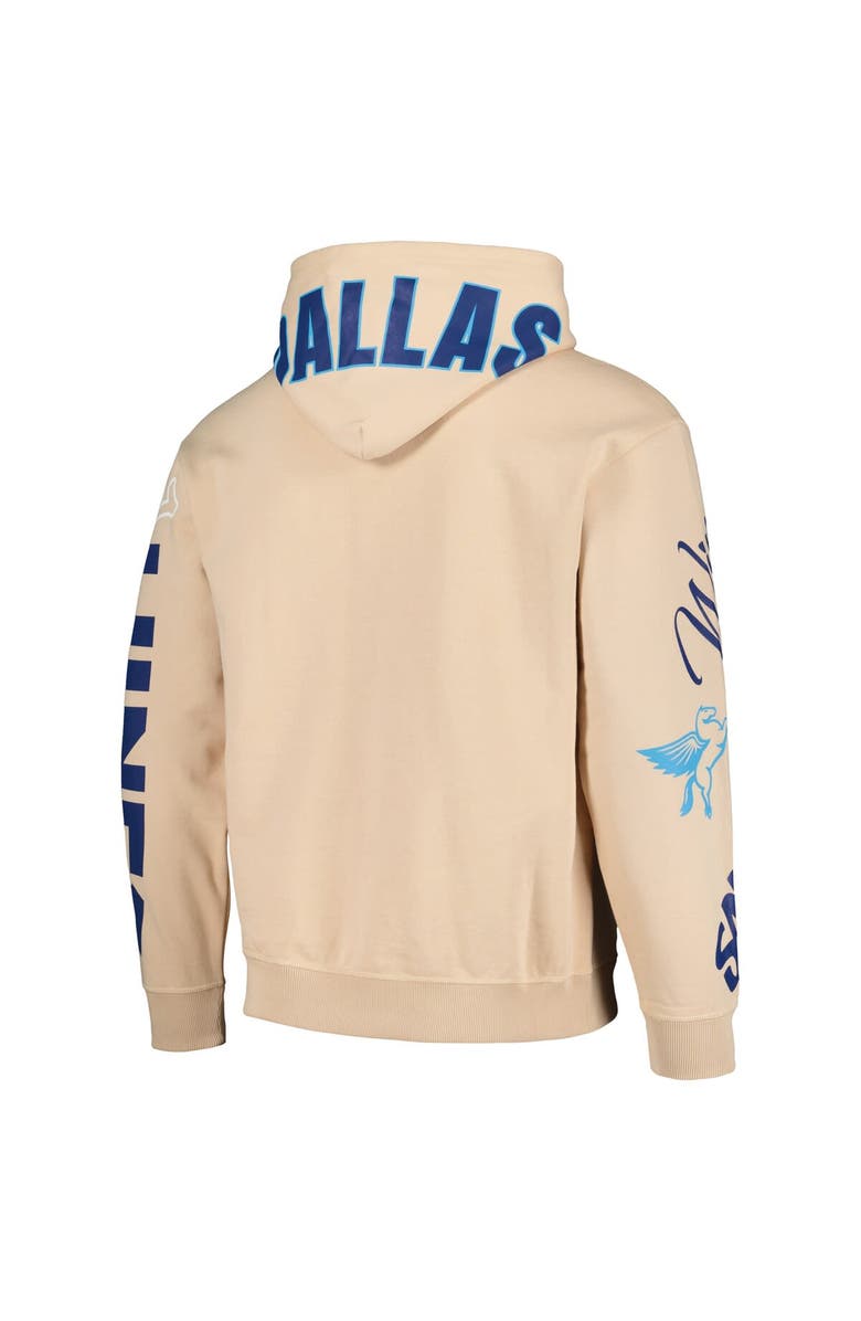 THE WILD COLLECTIVE Unisex The Wild Collective Cream Dallas Wings Graffiti Acid Wash Pullover Hoodie, Alternate, color, Cream