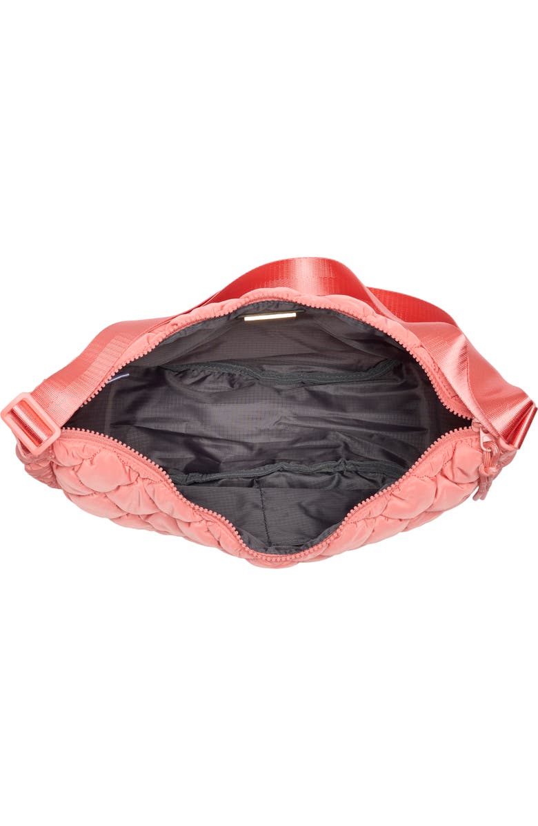 URBAN EXPRESSIONS HANDBAGS Half Moon Quilted Shoulder Bag, Alternate, color, Pink