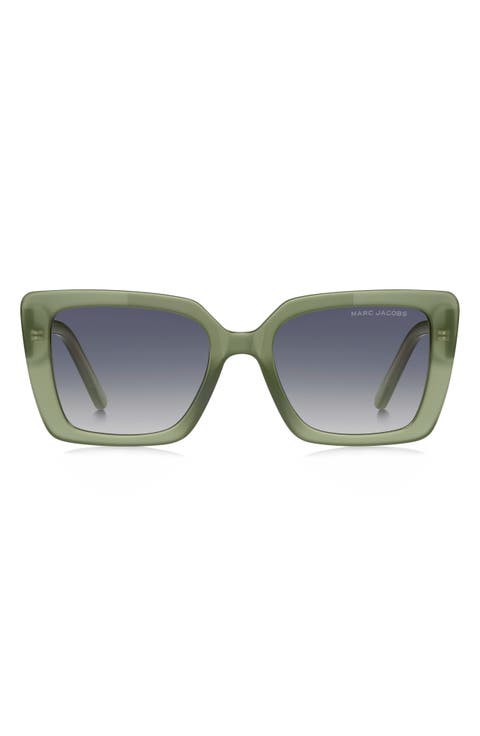 52mm Gradient Square Sunglasses