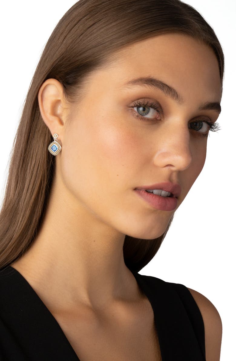 LAGOS Caviar Color Blue Topaz Drop Earrings, Alternate, color, 