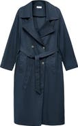 MANGO TEEN Classic Belted Trench Coat