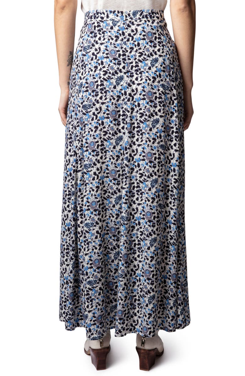 Zadig & Voltaire Judith Soft Flowers Skirt, Alternate, color,
