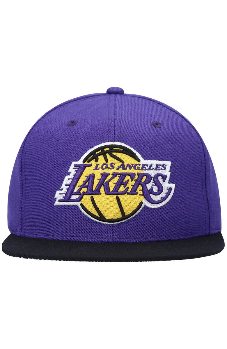 Mitchell & Ness Men's Mitchell & Ness Purple Los Angeles Lakers Hardwood Classics Bandana Undervisor Snapback Hat, Alternate, color, 