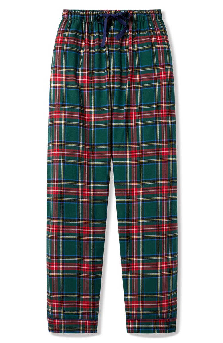 Petite Plume Brushed Twill Pajama Pants, Alternate, color, Green