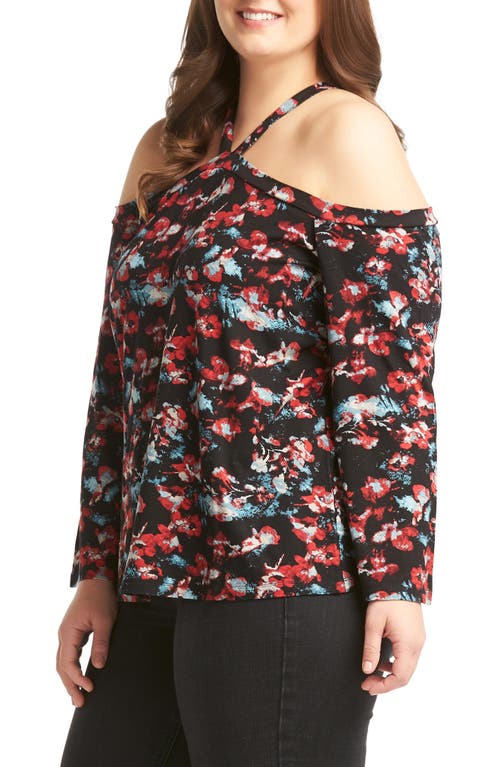 Lemon Tart Lydia Cold Shoulder Top In Floral