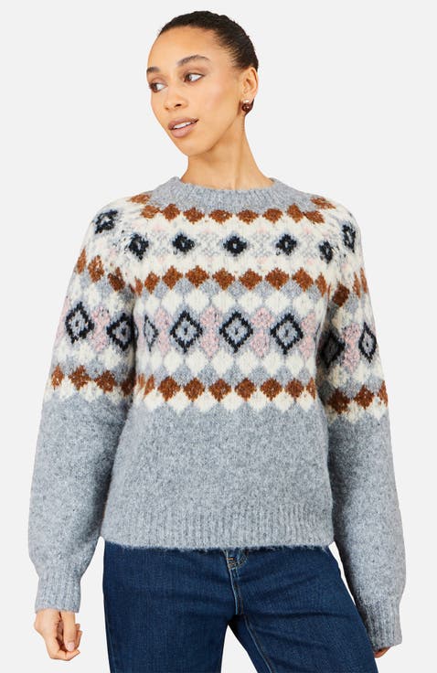 Fairisle Wool Blend Relaxed Jumper