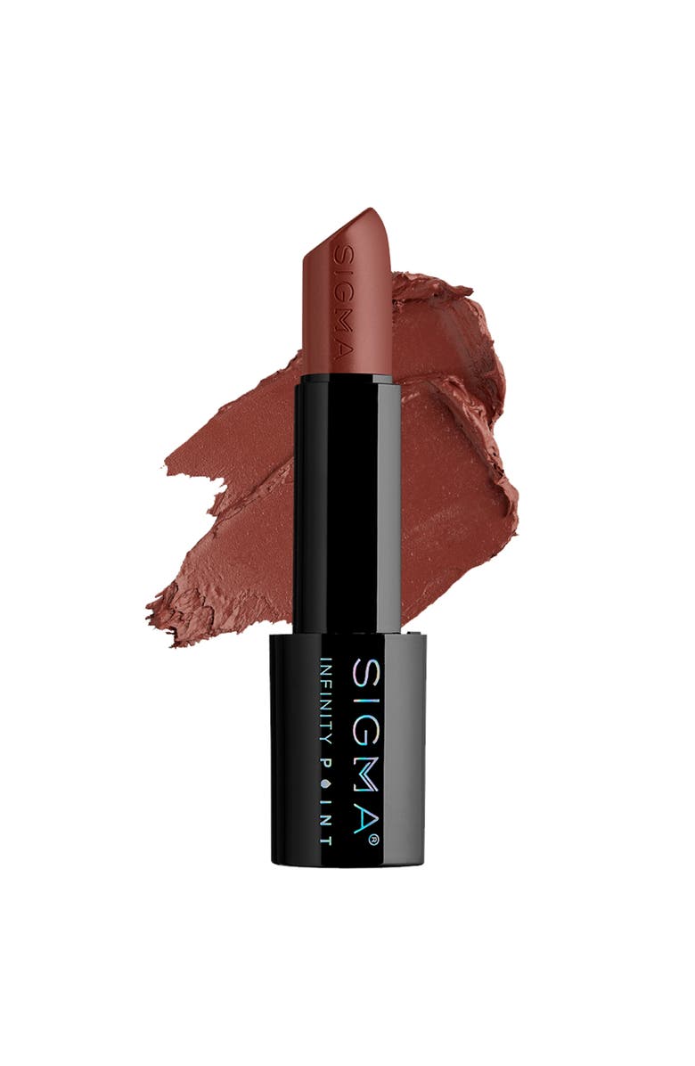 Sigma Beauty Infinity Point Lipstick, Main, color, Red Velvet - Deep Baked Red