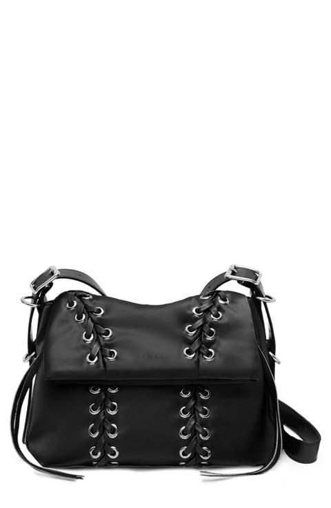 Lace-Up Double Entry Crossbody
