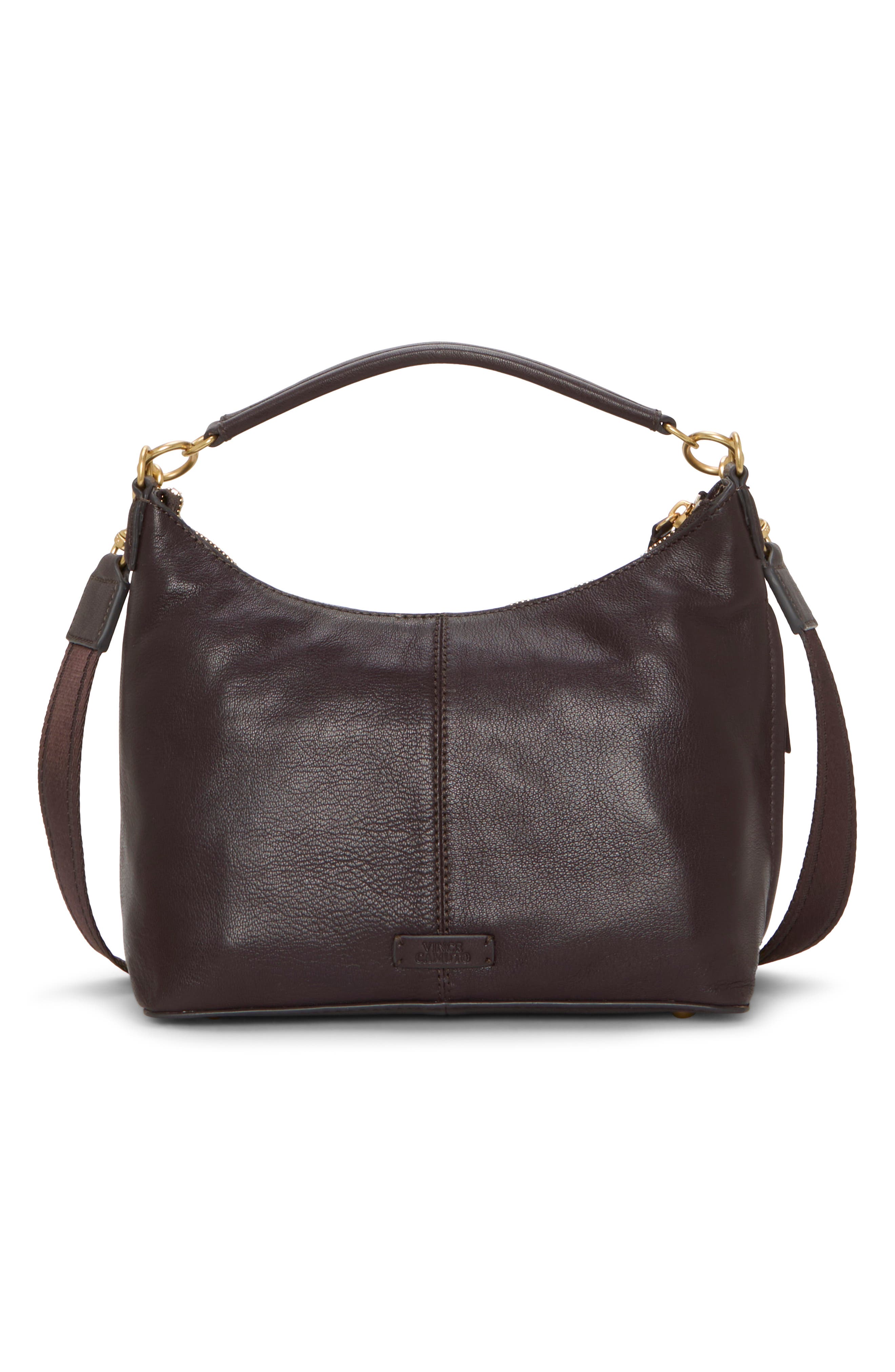 Carly Leather Shoulder Bag, Alternate, color, BROWN