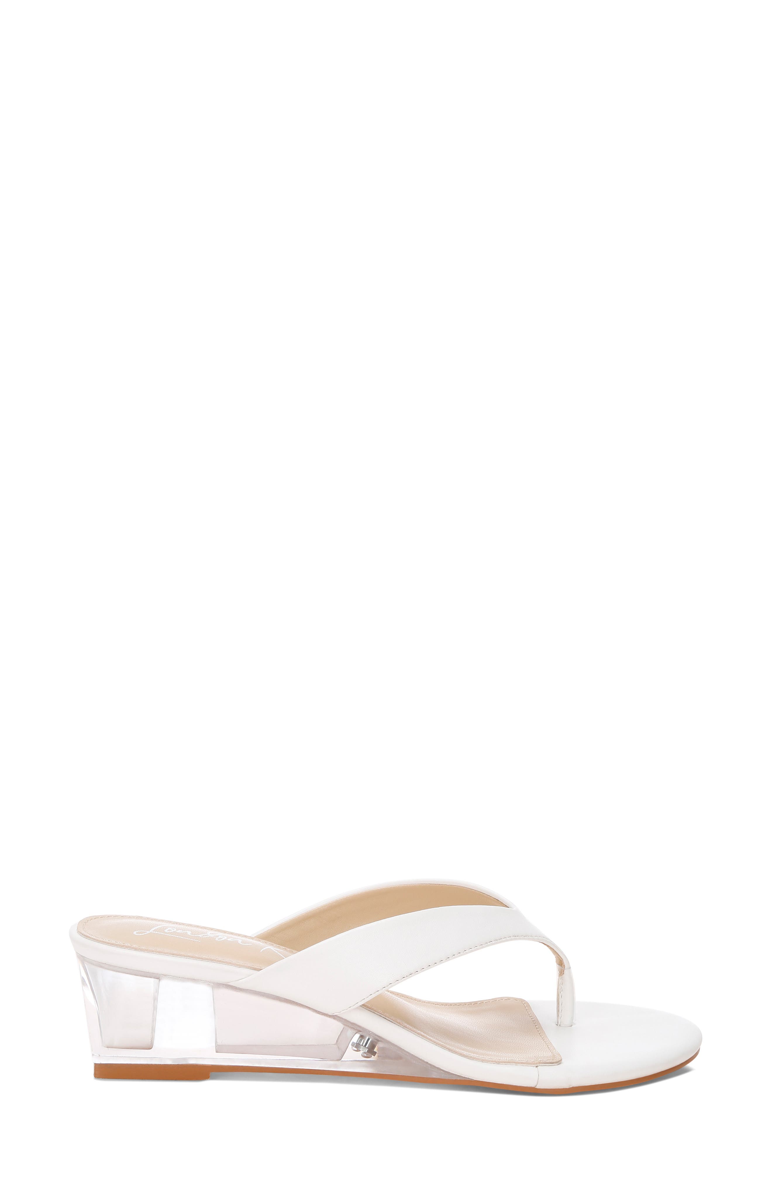 Zabila Wedge Heel Sandal, Alternate, color, WHITE SMOOTH