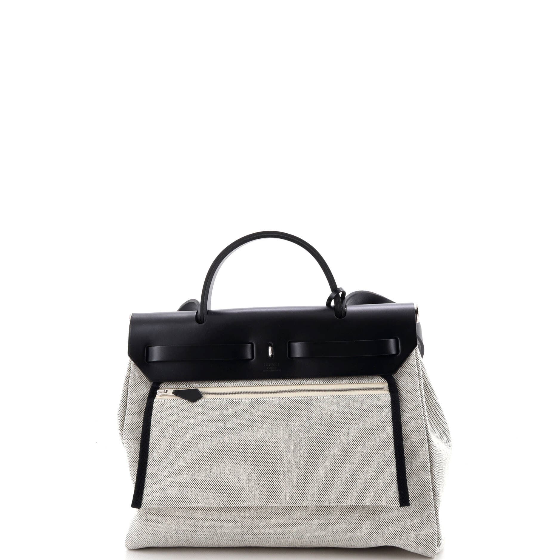 Pre-Owned Hermes Herbag Zip Pegase Pop Toile and Leather 31, Alternate, color, Noir