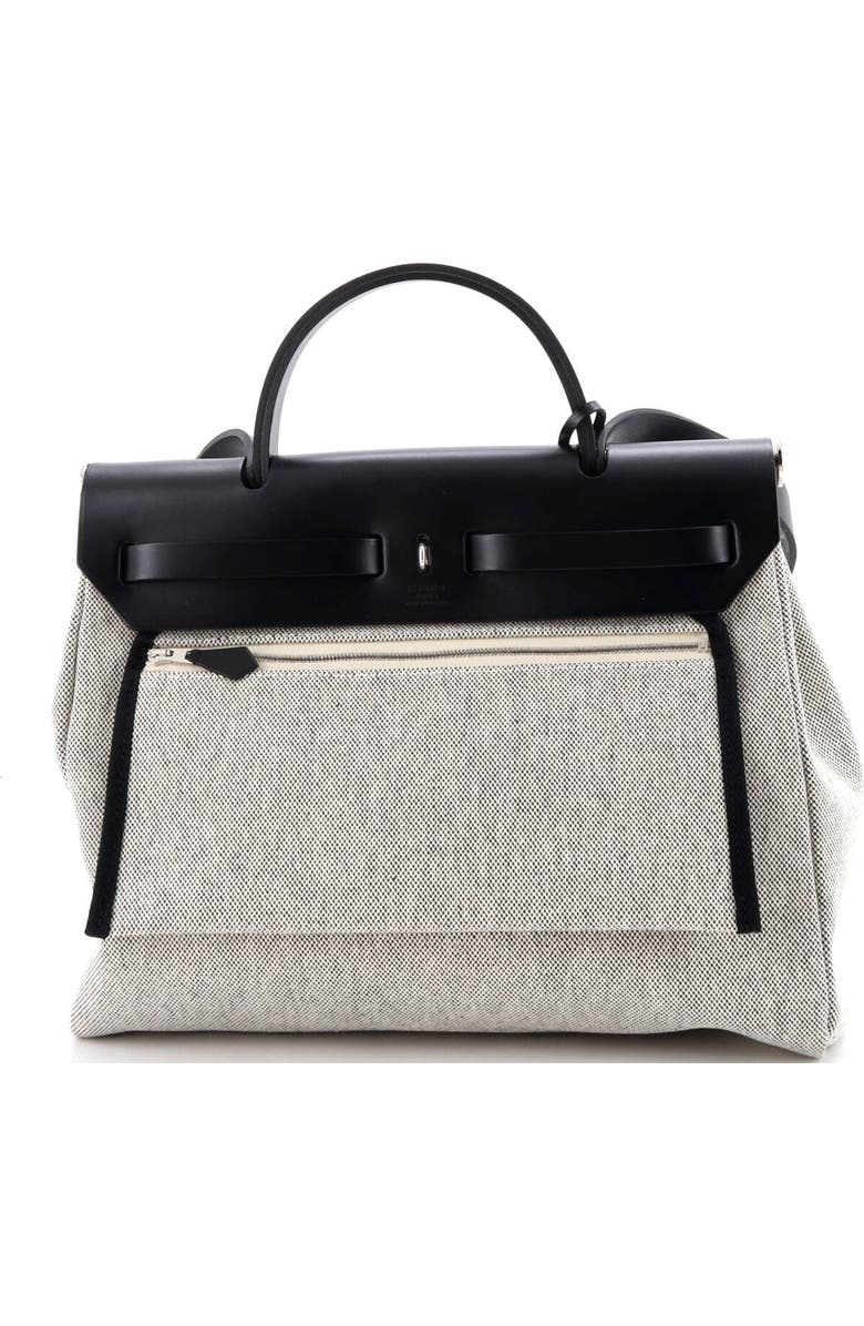 Pre-Owned Hermes Herbag Zip Pegase Pop Toile and Leather 31, Alternate, color, Noir