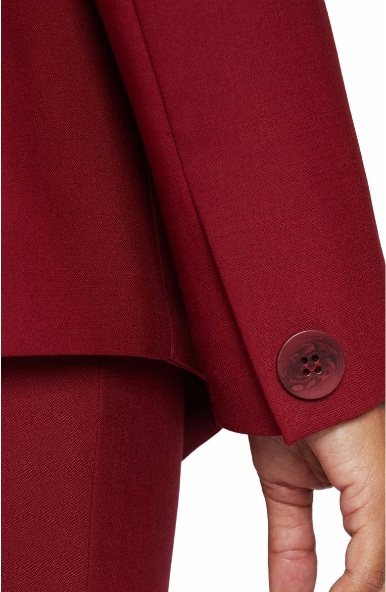 Santorelli MARA Tailored Single Button Asymmetrical Blazer in Virgin Wool Stretch, Alternate, color, 