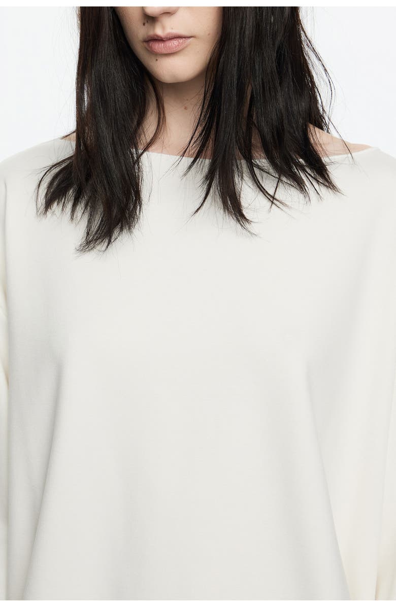 Bimba y Lola Ponte Di Roma Boxy T-Shirt, Alternate, color, Ivory