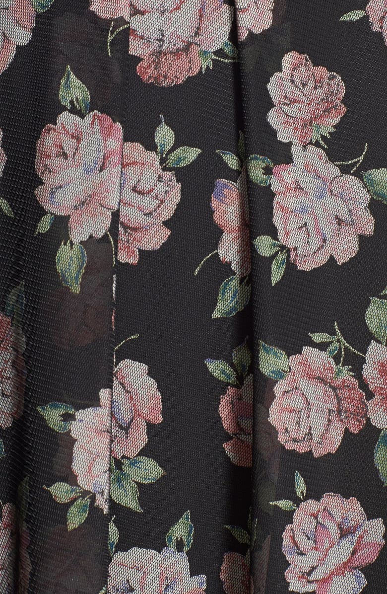 Ro & De Floral Organza Circle Skirt, Alternate, color,