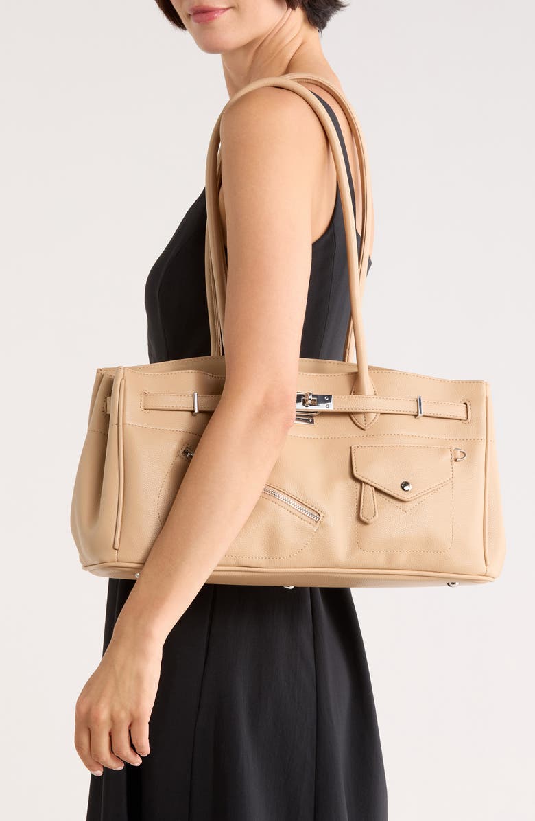 Melie Bianco Rocky Shoulder Bag, Alternate, color, Natural