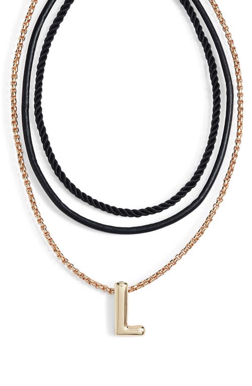 Open Edit Set Of 3 Interchangeable Initial Pendant Necklaces
