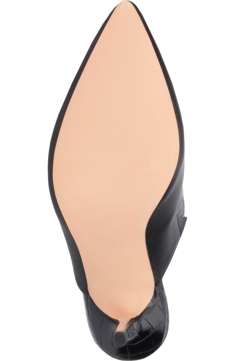 NEW YORK AND COMPANY Carlette Snake Embossed Heeled Mule, Alternate, color, Black Croc