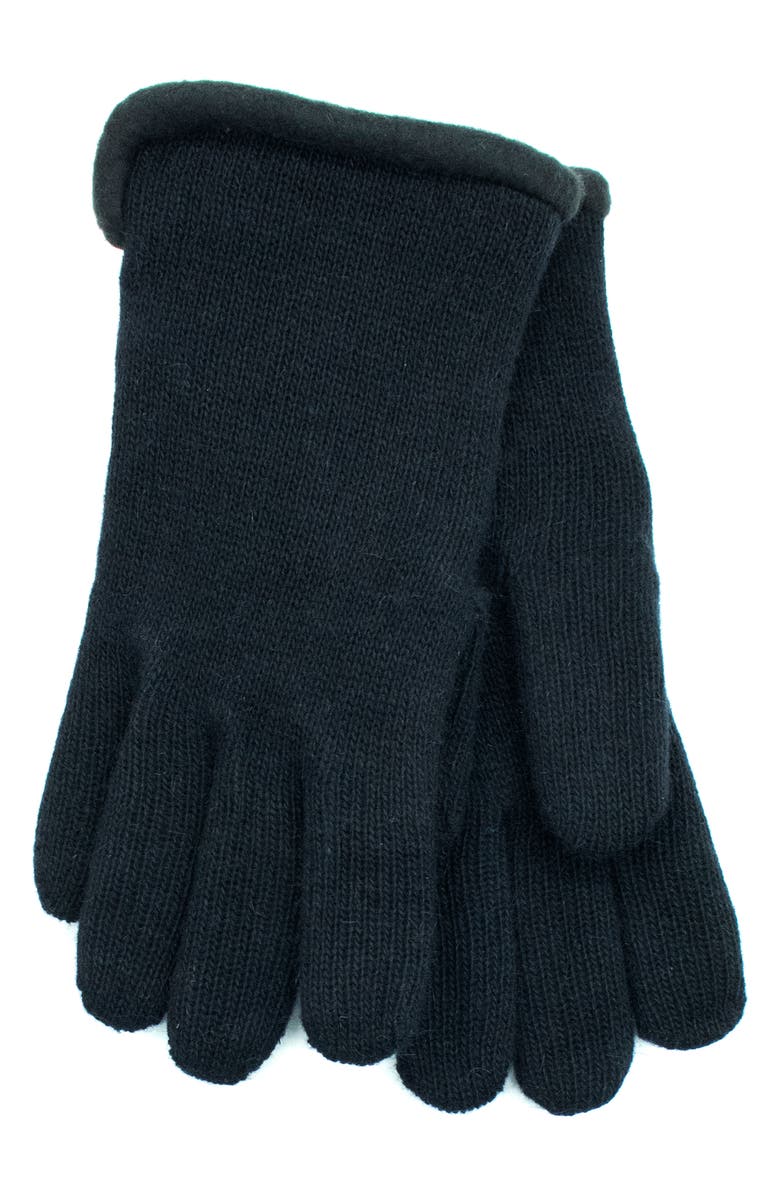Portolano Fleece Lined Gloves, Main, color, Black/ Black