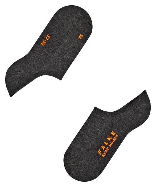 Falke Keep Warm Wool No Show Socks In Gray