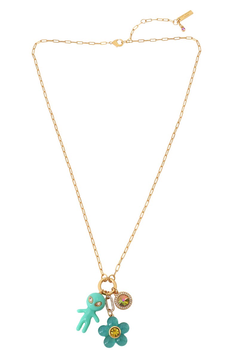 Kurt Geiger London Alien Charm Pendant Necklace, Main, color,