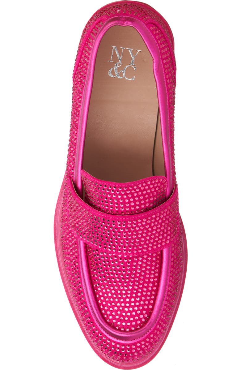 NEW YORK AND COMPANY Abigail Rhinestone Loafer, Alternate, color, Pink