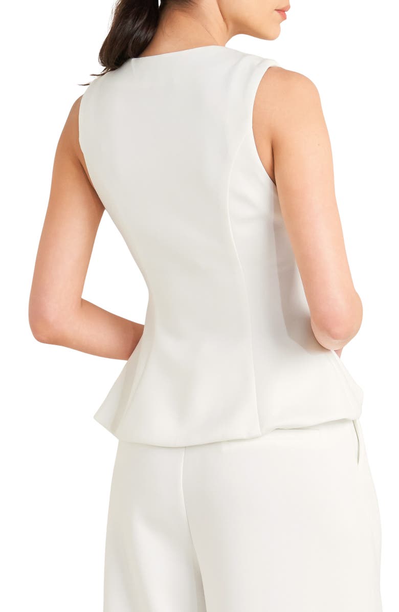 FREEMARKET Button Front Stretch Vest, Alternate, color, White