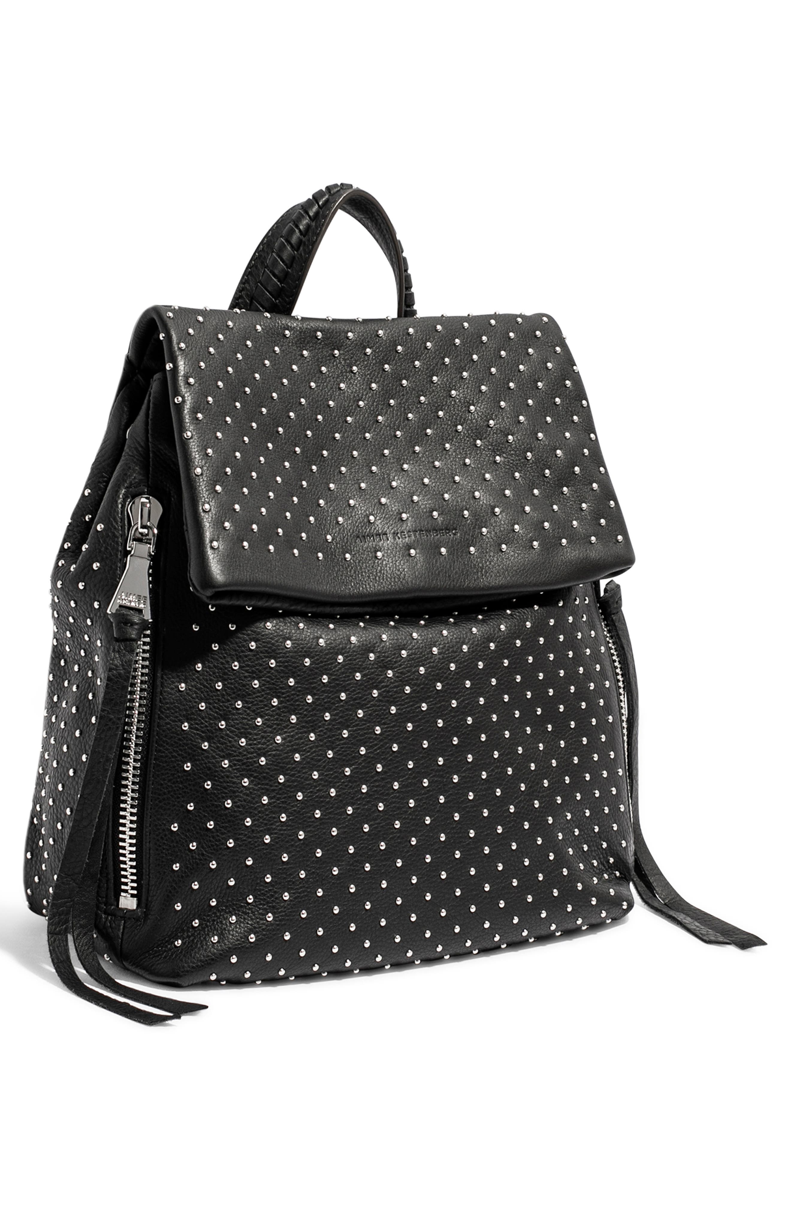 Kestenberg Bali Backpack, Alternate, color, BLACK MICRO STUDS