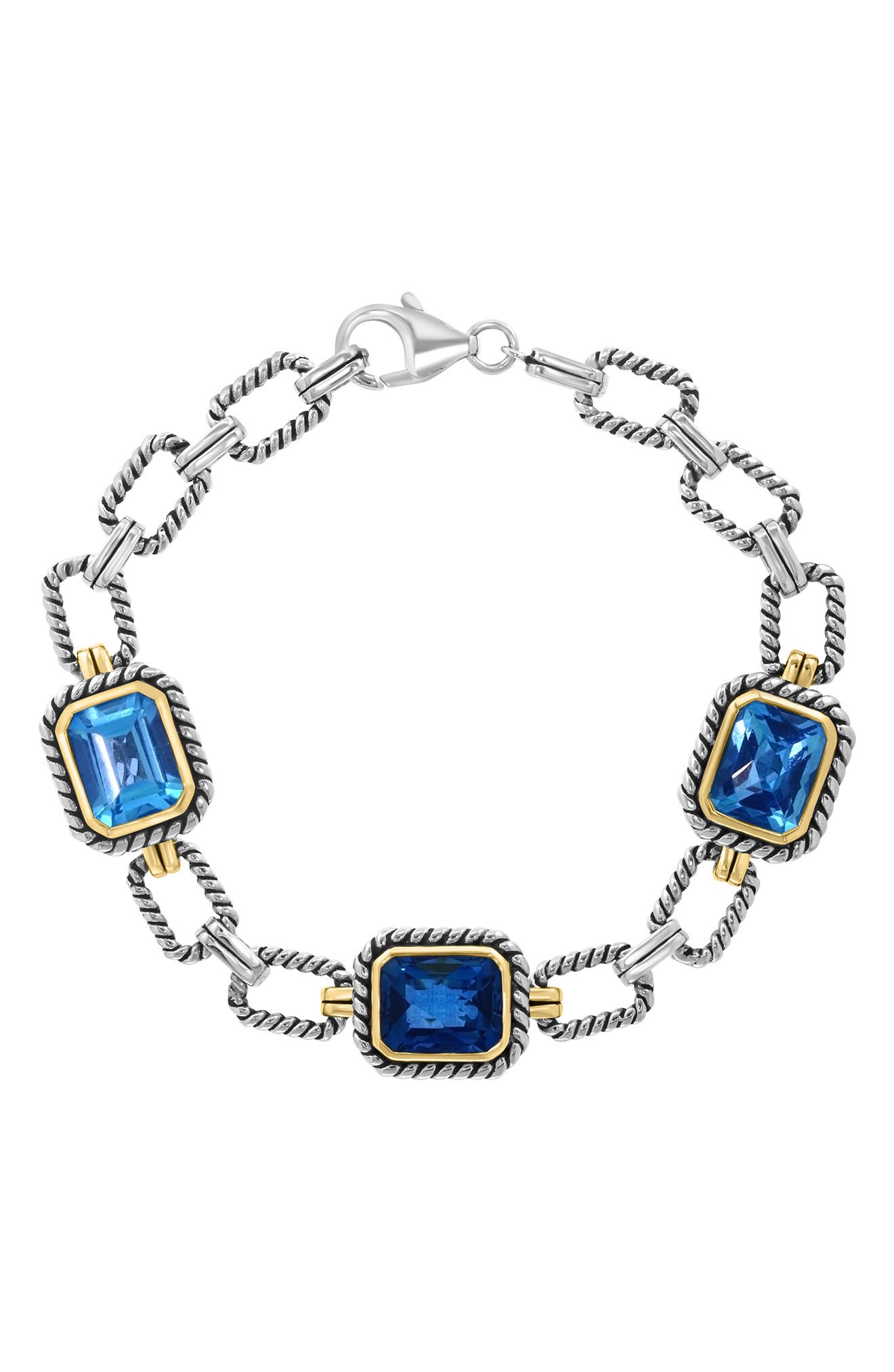 EFFY Blue Topaz & London Blue Topaz Chain Bracelet